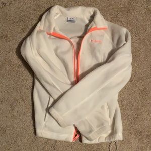 White Columbia fleece size medium